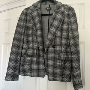 Anthropologie Monochrome Checkered Blazer